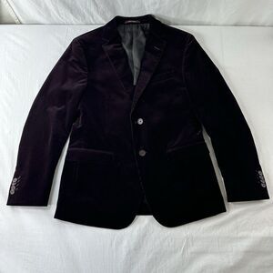 Z‎ Zegna Men's Size 8 - 46 CS Drop 8 Deco Plum Deep Purple Corduroy Sports Coat